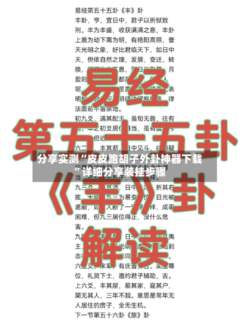 分享实测“皮皮跑胡子外卦神器下载	”详细分享装挂步骤-第2张图片