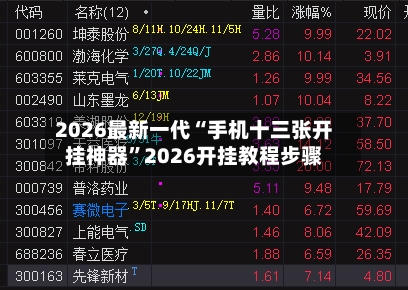 2026最新一代“手机十三张开挂神器	”2026开挂教程步骤-第2张图片