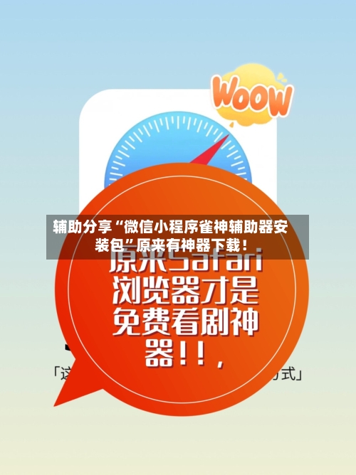 辅助分享“微信小程序雀神辅助器安装包”原来有神器下载!