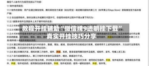 教程开挂辅助“微信牌9透明挂下载”真实开挂技巧分享-第3张图片