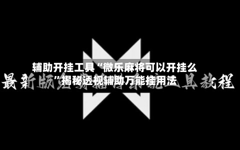 辅助开挂工具“微乐麻将可以开挂么”揭秘透视辅助万能挂用法-第3张图片