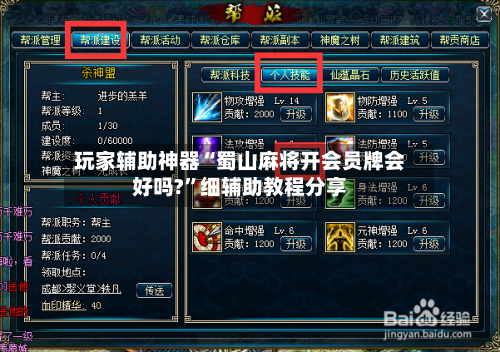 玩家辅助神器“蜀山麻将开会员牌会好吗?”细辅助教程分享-第2张图片