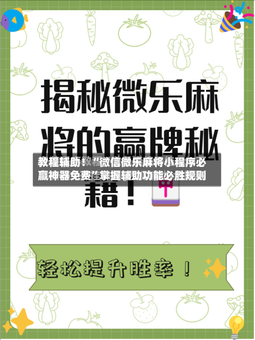 教程辅助！“微信微乐麻将小程序必赢神器免费”掌握辅助功能必胜规则-第2张图片
