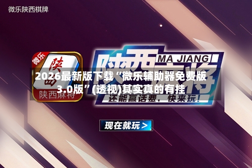 2026最新版下载“微乐辅助器免费版3.0版”(透视)其实真的有挂-第3张图片