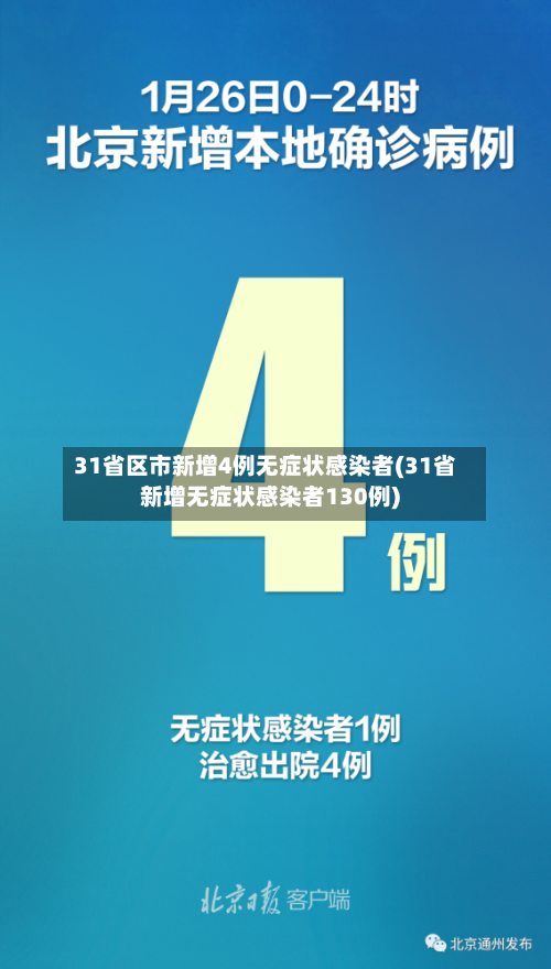 31省区市新增4例无症状感染者(31省新增无症状感染者130例)