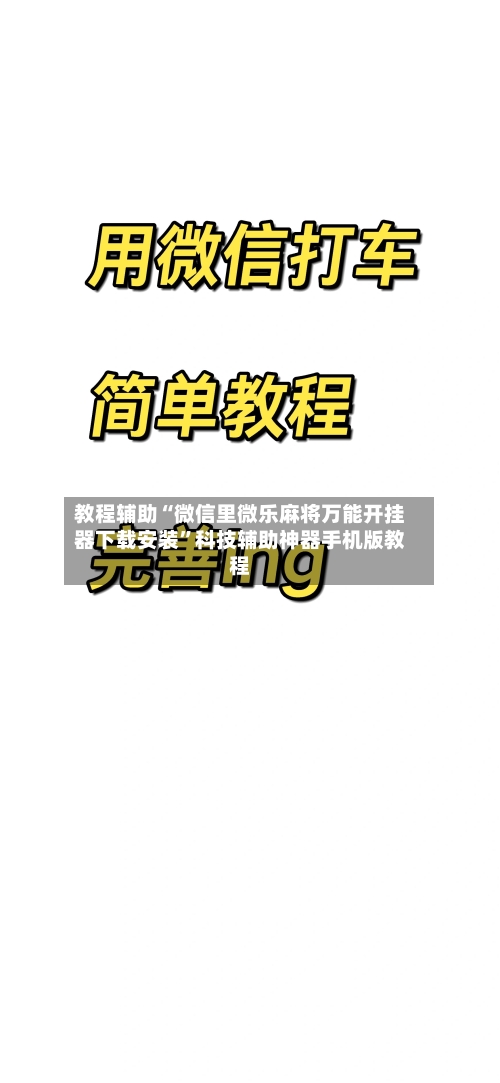 教程辅助“微信里微乐麻将万能开挂器下载安装”科技辅助神器手机版教程-第2张图片