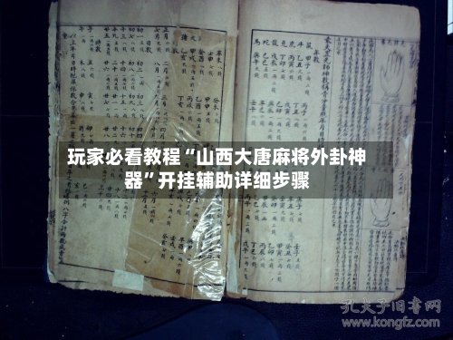 玩家必看教程“山西大唐麻将外卦神器”开挂辅助详细步骤-第3张图片