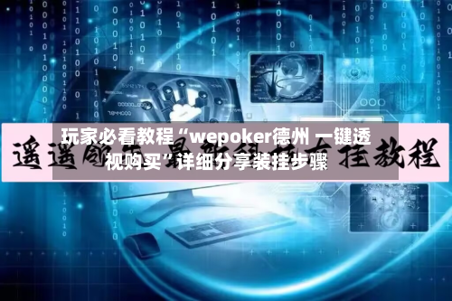 玩家必看教程“wepoker德州 一键透视购买	”详细分享装挂步骤-第2张图片