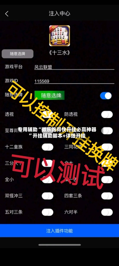 专用辅助“微乐跑得快开挂必赢神器”开挂辅助脚本+详细开挂-第2张图片