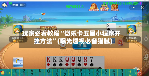 玩家必看教程“微乐卡五星小程序开挂方法”(曝光透视必备猫腻)-第2张图片