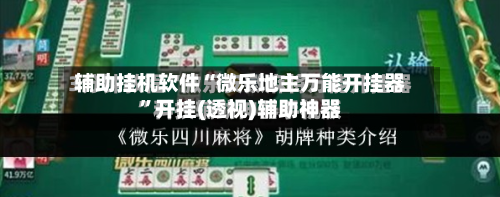 辅助挂机软件“微乐地主万能开挂器”开挂(透视)辅助神器-第2张图片