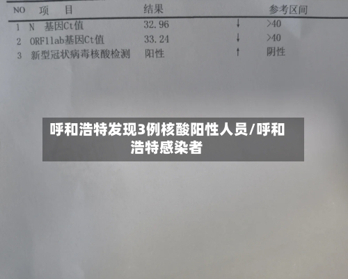 呼和浩特发现3例核酸阳性人员/呼和浩特感染者-第1张图片