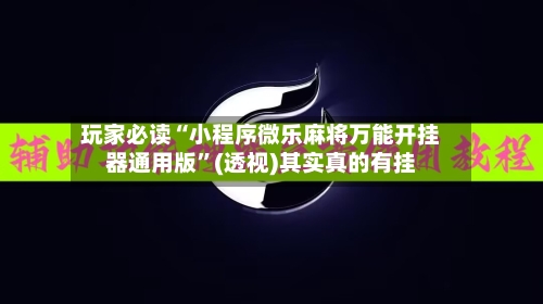 玩家必读“小程序微乐麻将万能开挂器通用版”(透视)其实真的有挂-第2张图片