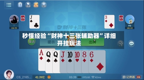 秒懂经验“财神十三张辅助器”详细开挂玩法