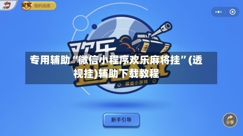 专用辅助“微信小程序欢乐麻将挂	”(透视挂)辅助下载教程-第2张图片