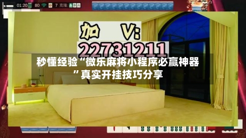 秒懂经验“微乐麻将小程序必赢神器”真实开挂技巧分享-第3张图片