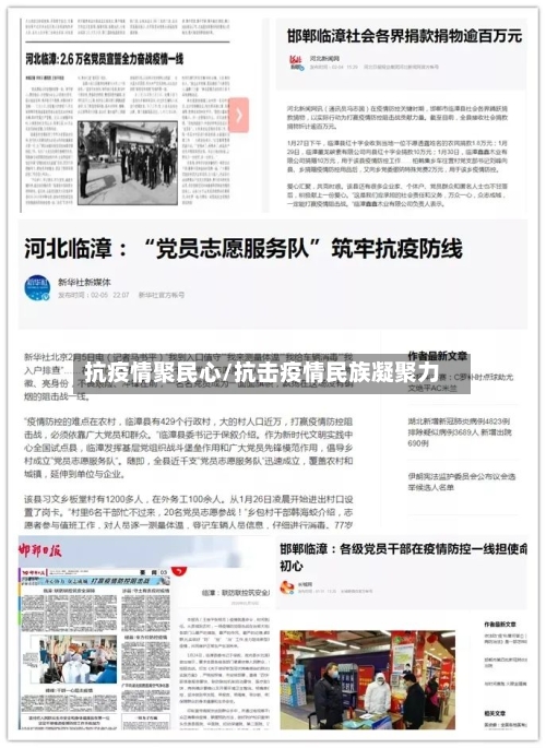 抗疫情聚民心/抗击疫情民族凝聚力-第3张图片
