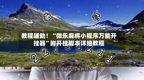 教程辅助！“微乐麻将小程序万能开挂器”附开挂脚本详细教程-第3张图片